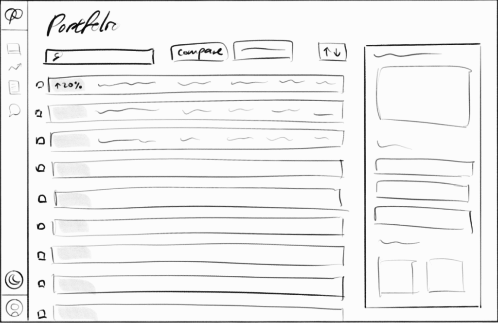 First portfolio dashboard iteration